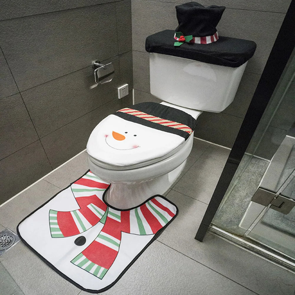 Santino Toiletdekselset - Pluche 3D Kerstman Design, 3-delig 2