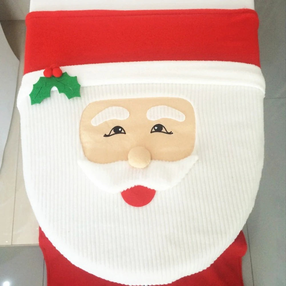 Santino Toiletdekselset - Pluche 3D Kerstman Design, 3-delig 3