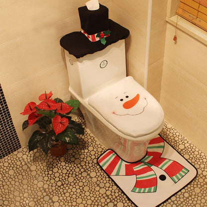 Santino Toiletdekselset - Pluche 3D Kerstman Design, 3-delig 5