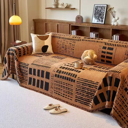 Savanna Geo Bankhoes - Geweven Chenille, Omkeerbaar Geometrisch Patroon 6