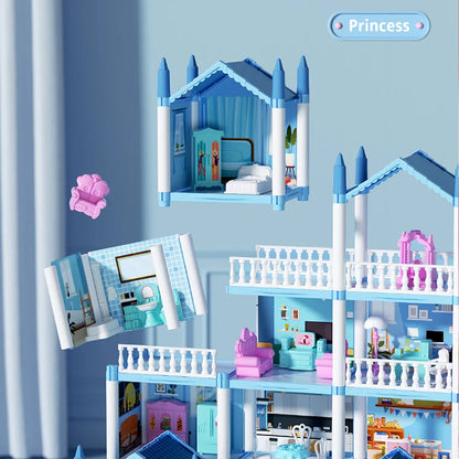 ColorCasa™ – DIY 3D Cartoon Poppenhuis Set – Creatief Miniatuurhuis voor Kinderen