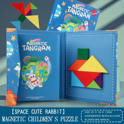 Montessori Magnetic Wooden Board Puzzle for Children