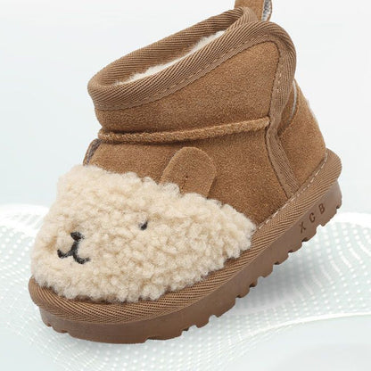 CuddlePaws™ – Warme Enkellaarsjes met Poppetje – Comfortabele Baby Schoenen