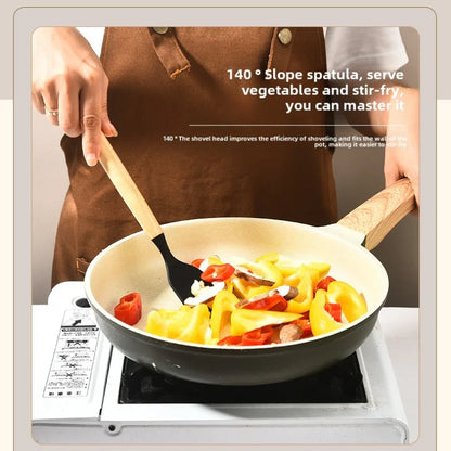Kitchenora™ – Siliconen Keukengerei Set – Met Houten Handgrepen