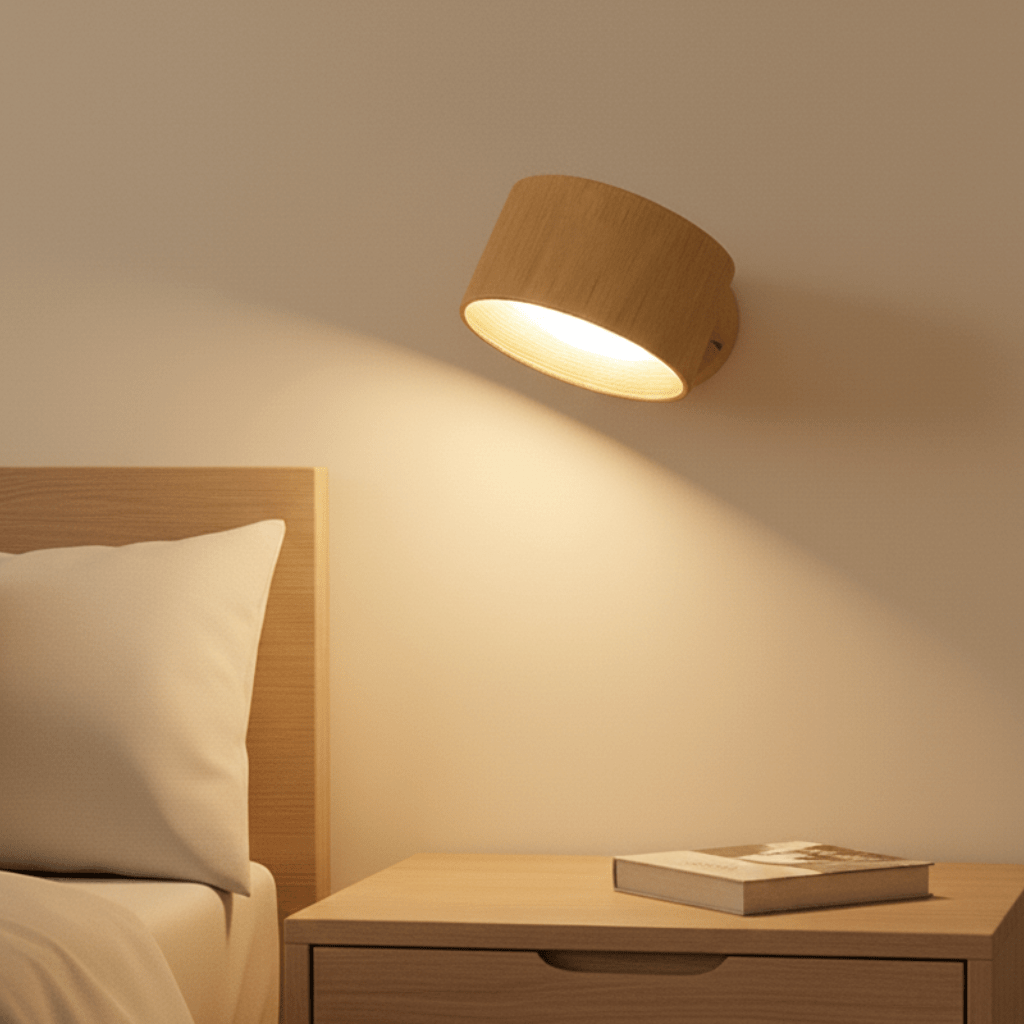 ScandiGlow Wandlamp - Draadloos ABS, Scandinavisch Design 1