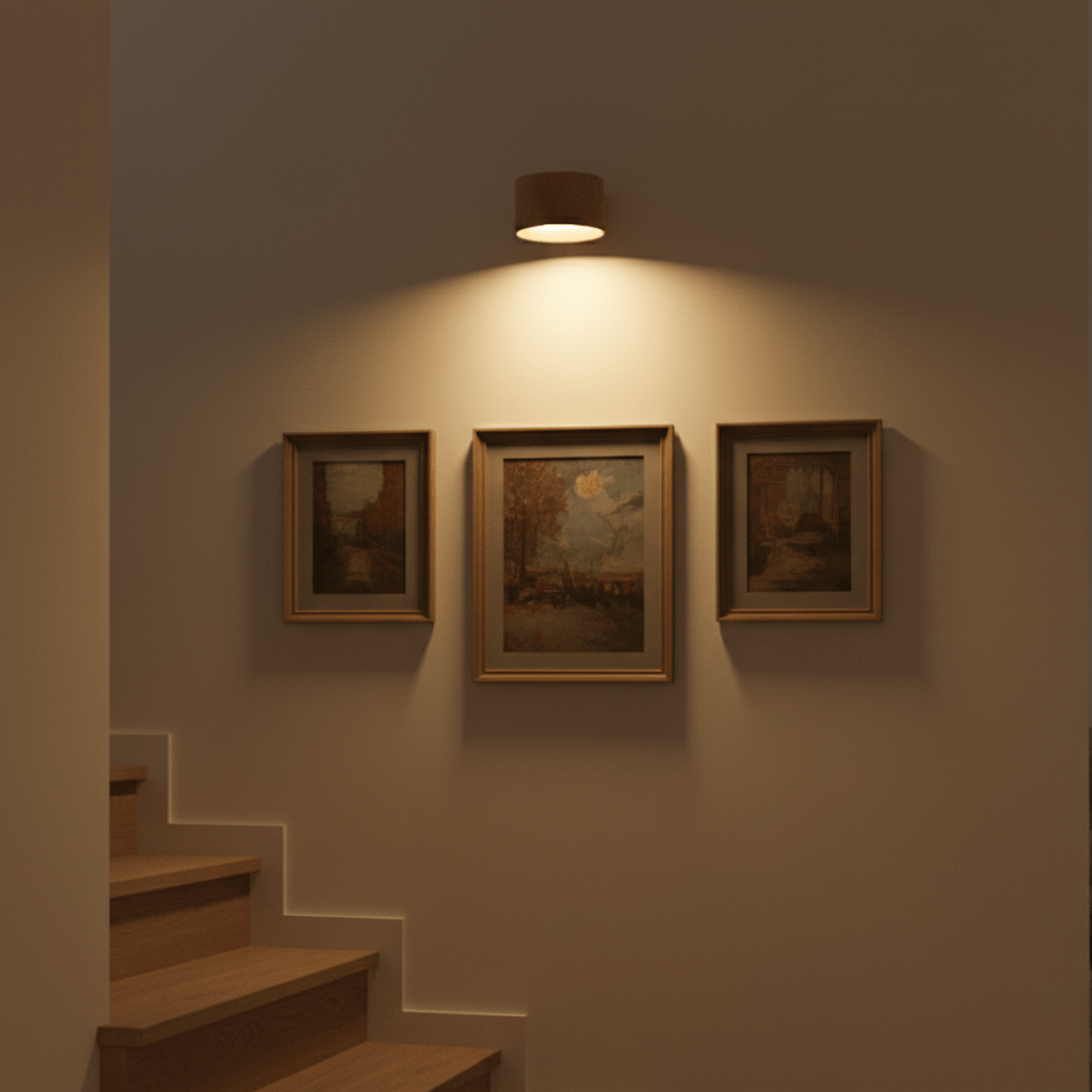 ScandiGlow Wandlamp - Draadloos ABS, Scandinavisch Design 2