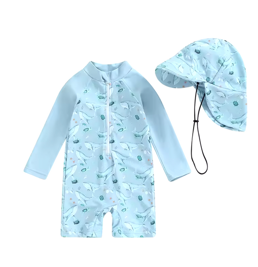 SeaSnuggle™ – UV Zwemset met Oceaandieren – Baby Zwempak &amp; Hoedje