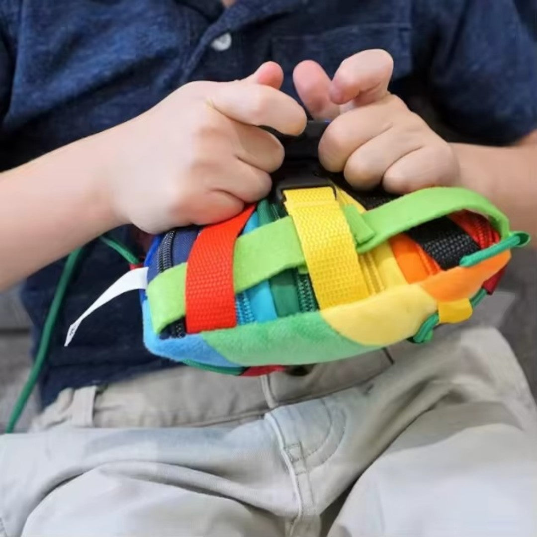 SkillCushion™ – Montessori Activiteitenkussen – Educatief Sensorisch Speelgoed
