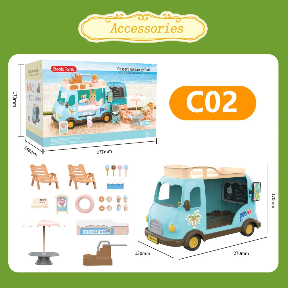 MiniVillaSet™ – 1:12 Poppenhuis Keuken & Dinette – Complete Miniatuurinrichting