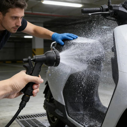 HydroStretchPro™ – Dehnbare Tuinslang met Messing Koppelingen – Knikvrije Reinigings Slang