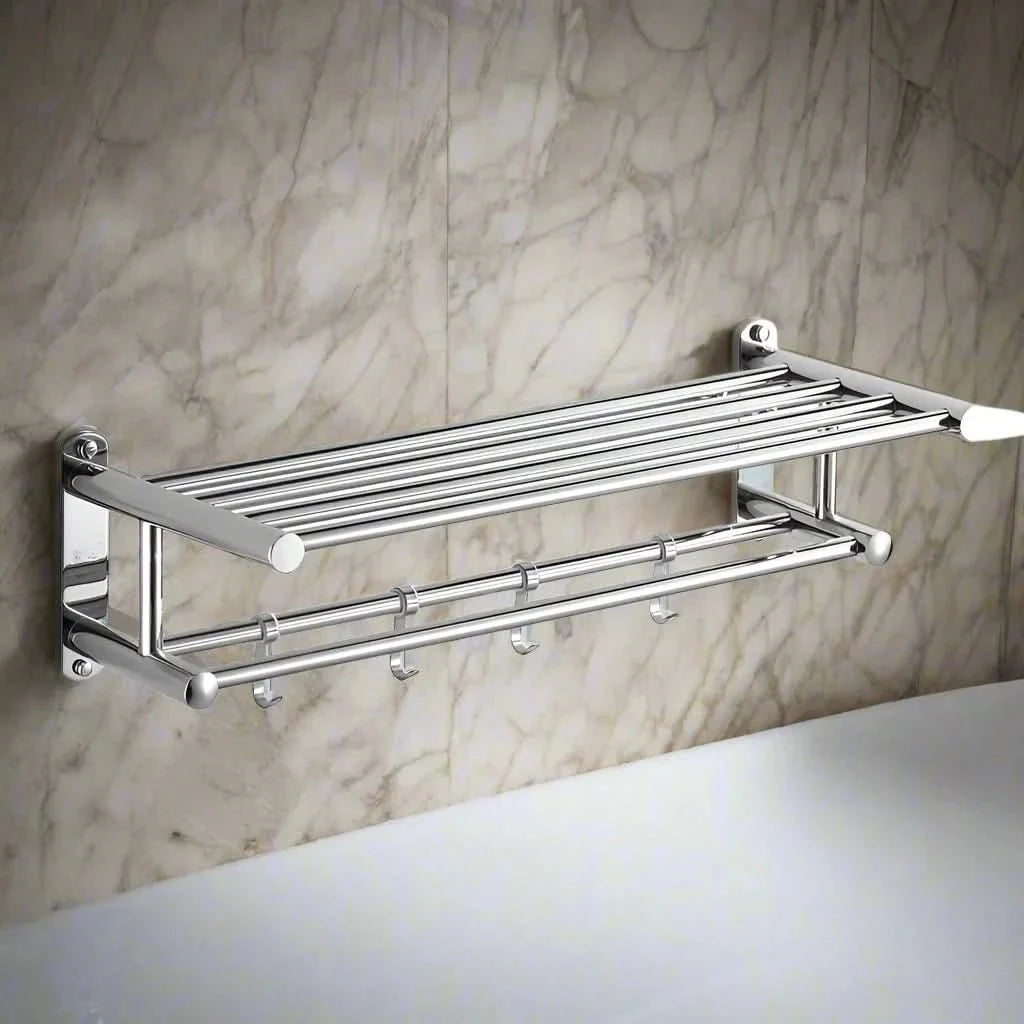TowelSteelRack™ – RVS Wand Handdoekrek – Ruimtebesparende Badkamer Organizer