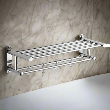 TowelSteelRack™ – RVS Wand Handdoekrek – Ruimtebesparende Badkamer Organizer