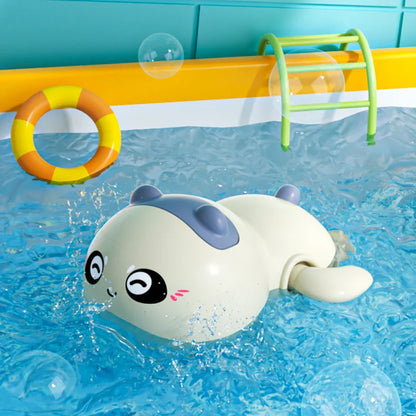 SwimSpinny™ – Opwindbaar Dierenspeeltje voor in Bad – Drijvend Badspeelplezier