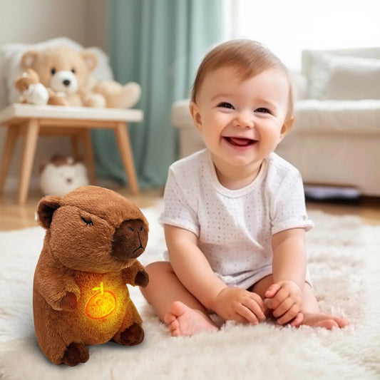 SereniCapy™ – Ademend Knuffeldier met Licht en Muziek – Kalmerende Capibara Knuffel
