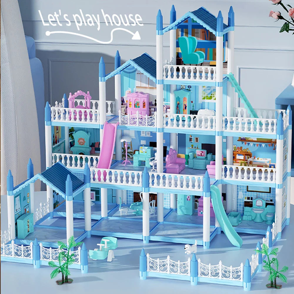 ColorCasa™ – DIY 3D Cartoon Poppenhuis Set – Creatief Miniatuurhuis voor Kinderen