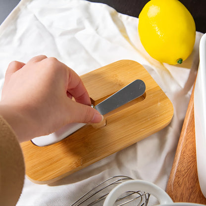 Sento Butter Slicer Holder - Ceramic, Compact Design 4