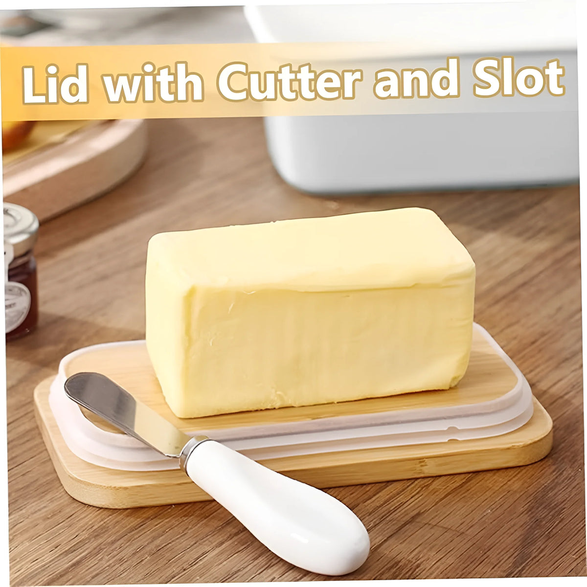 Sento Butter Slicer Holder - Ceramic, Compact Design 5