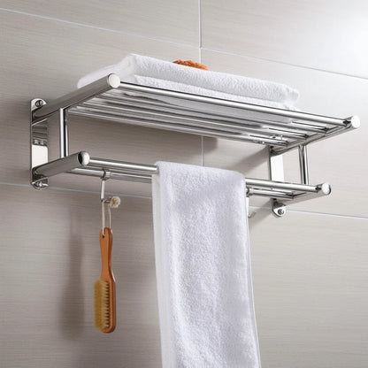 Sento Handdoekrek - Roestvrij Staal, Ruimtebesparend Wandmodel voor Badkamer en Keuken 0