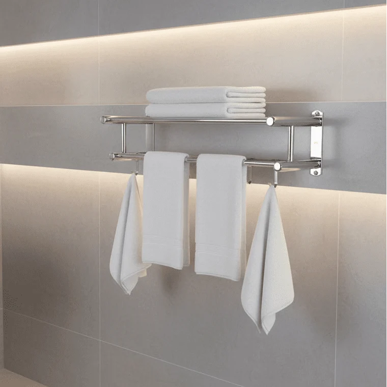Sento Handdoekrek - Roestvrij Staal, Ruimtebesparend Wandmodel voor Badkamer en Keuken 1