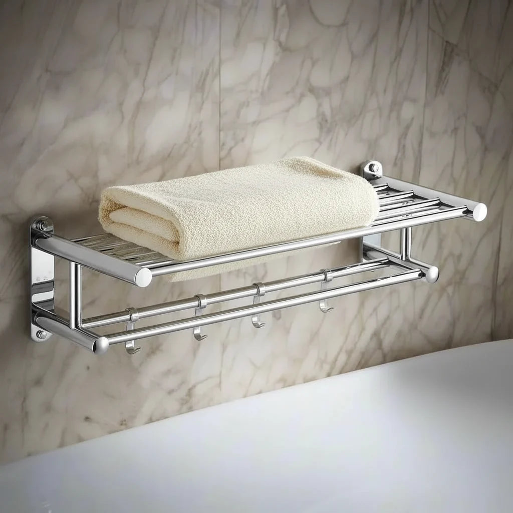 Sento Handdoekrek - Roestvrij Staal, Ruimtebesparend Wandmodel voor Badkamer en Keuken 2