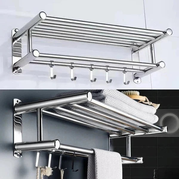 Sento Handdoekrek - Roestvrij Staal, Ruimtebesparend Wandmodel voor Badkamer en Keuken 6