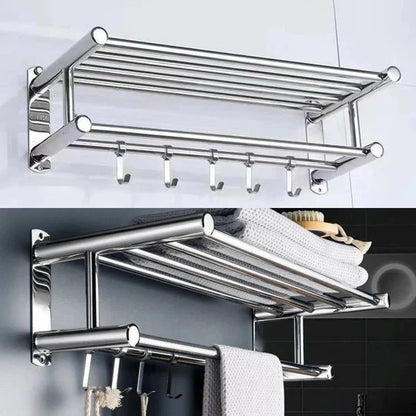 Sento Handdoekrek - Roestvrij Staal, Ruimtebesparend Wandmodel voor Badkamer en Keuken 6
