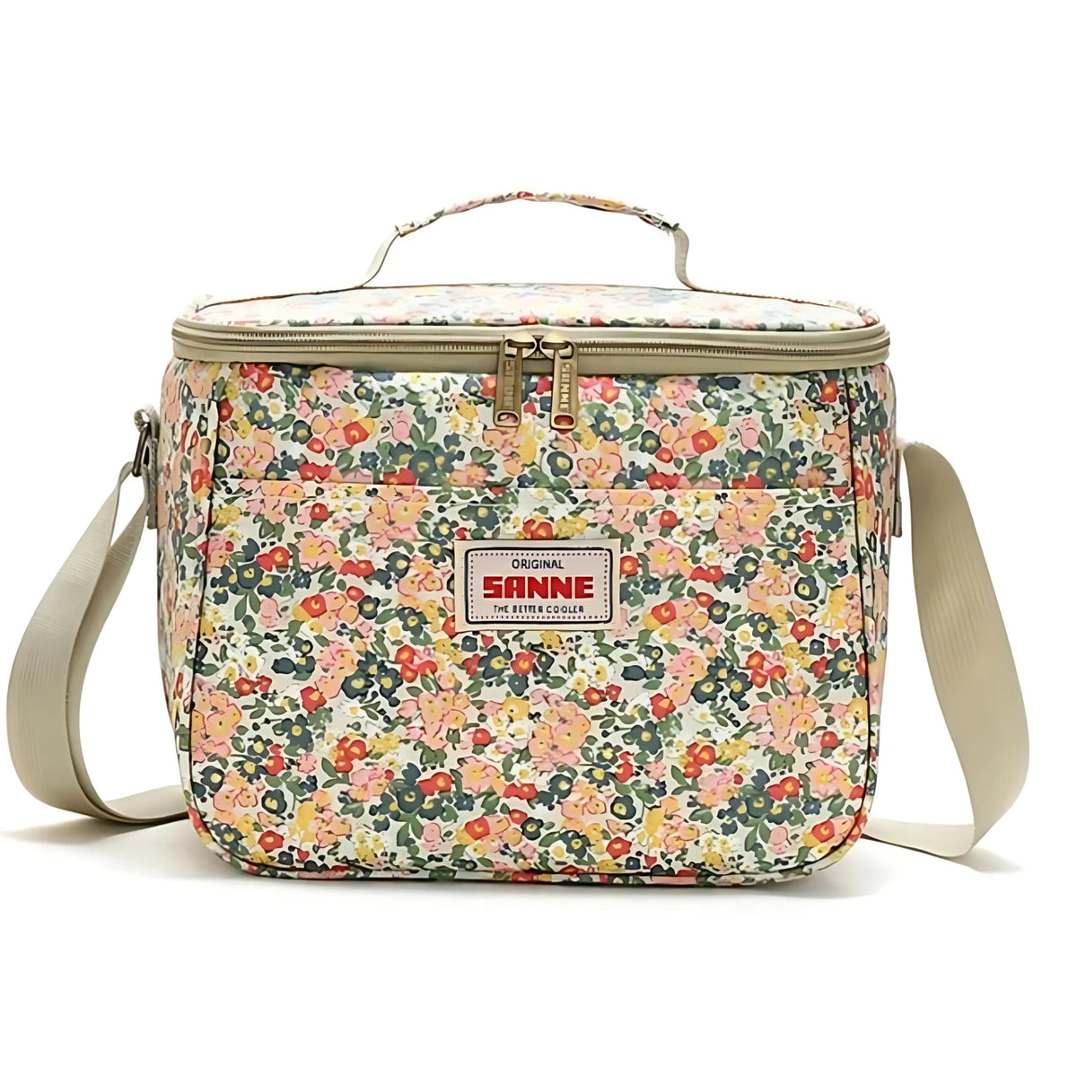 Sento Retro Lunchtas - Geïsoleerd, Bloemenprint, Lichtgewicht 10