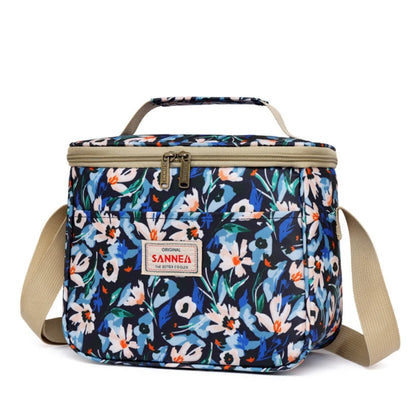 Sento Retro Lunchtas - Geïsoleerd, Bloemenprint, Lichtgewicht 7