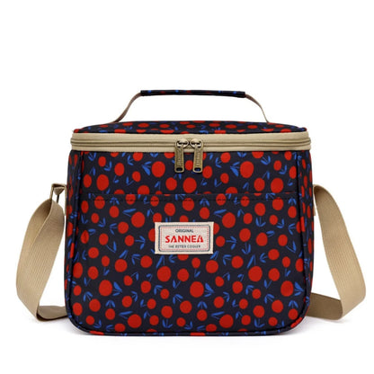 Sento Retro Lunchtas - Geïsoleerd, Bloemenprint, Lichtgewicht 9