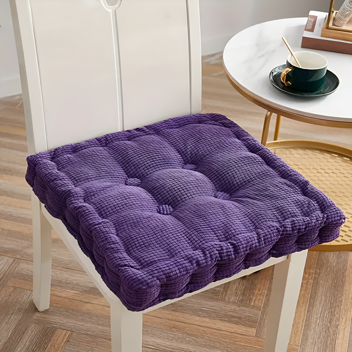 Sento Stoelkussen - Stapelbaar Corduroy, Extra Dik Comfort 4