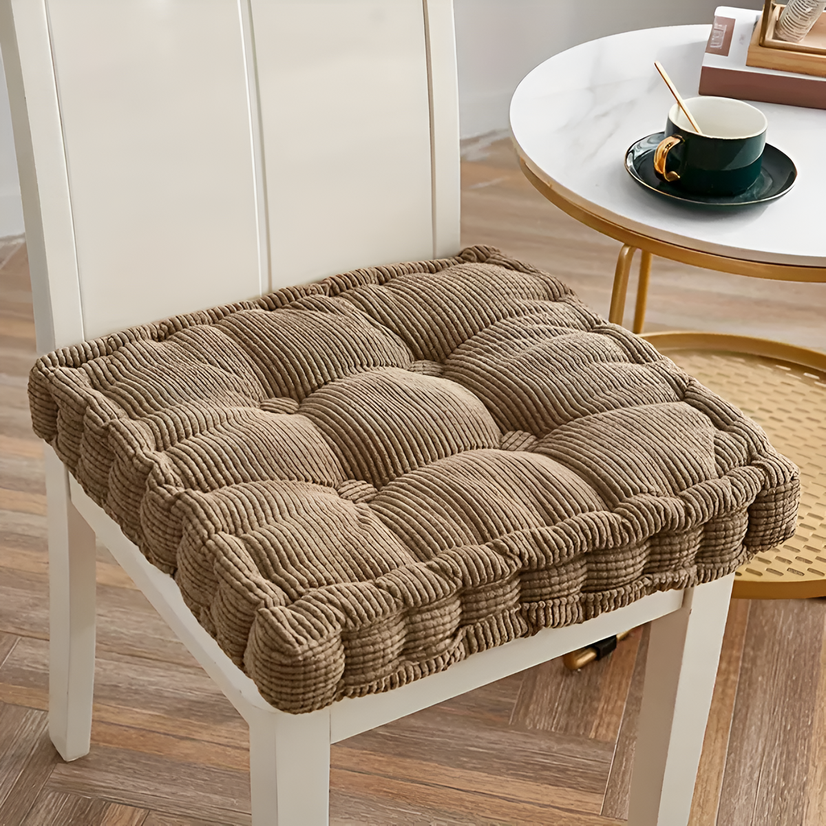 Sento Stoelkussen - Stapelbaar Corduroy, Extra Dik Comfort 8