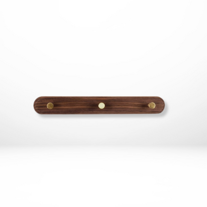 Sento Wandhaken - Natuurlijk Hout met Messing Accenten, Ruimtebesparend 10