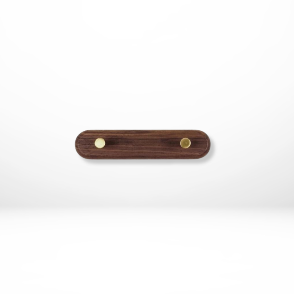 Sento Wandhaken - Natuurlijk Hout met Messing Accenten, Ruimtebesparend 8