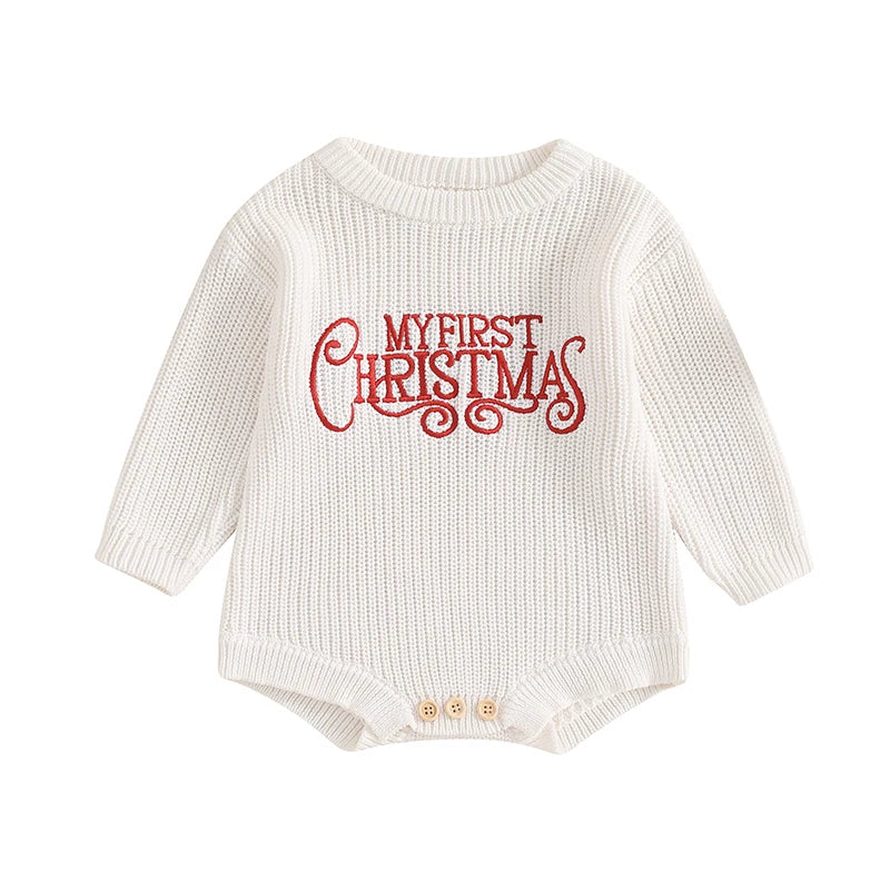 My First Christmas - Sweater Romper