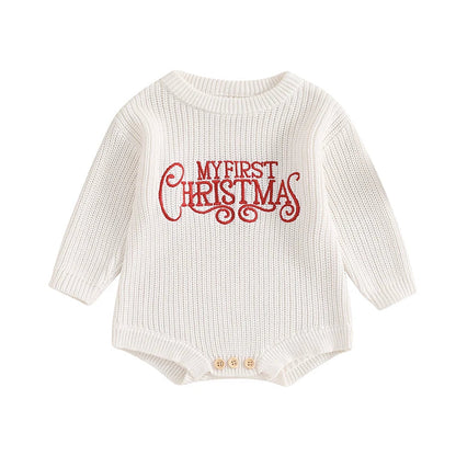 My First Christmas - Sweater Romper