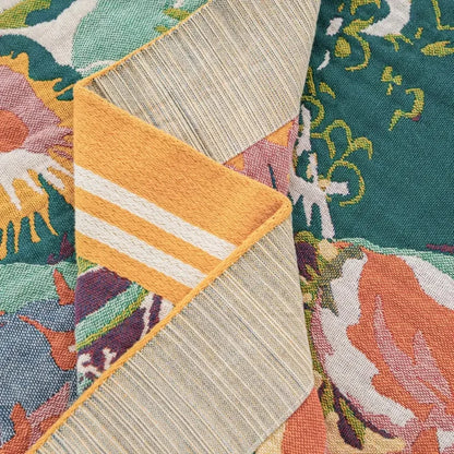 Sienna Bloem Deken - Katoen, Jacquard Patroon, Omkeerbaar 1