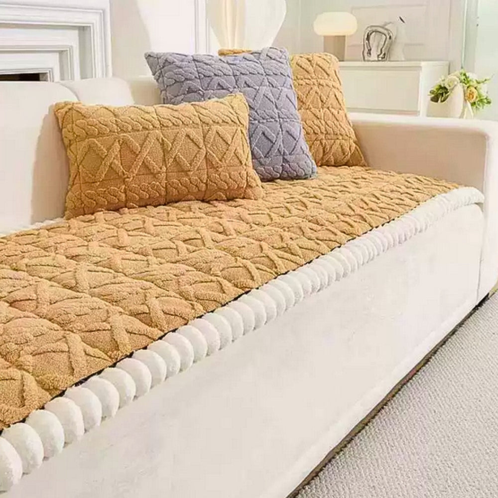 Sierra Bankhoes - Pluche Microvezel, Elegant Diamantpatroon 1
