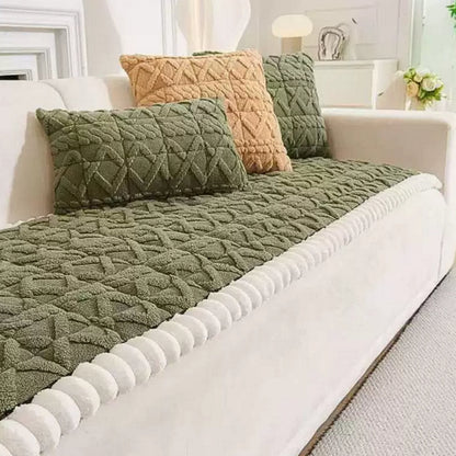 Sierra Bankhoes - Pluche Microvezel, Elegant Diamantpatroon 2