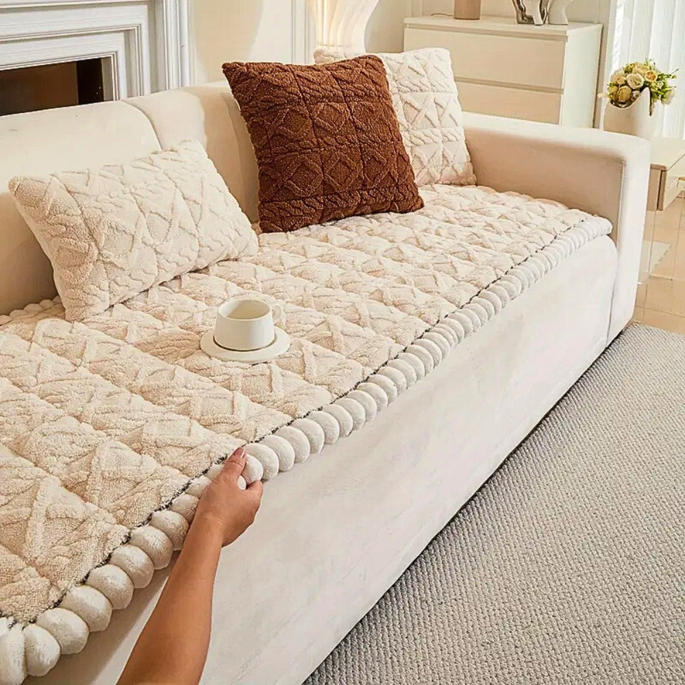 Sierra Bankhoes - Pluche Microvezel, Elegant Diamantpatroon 5