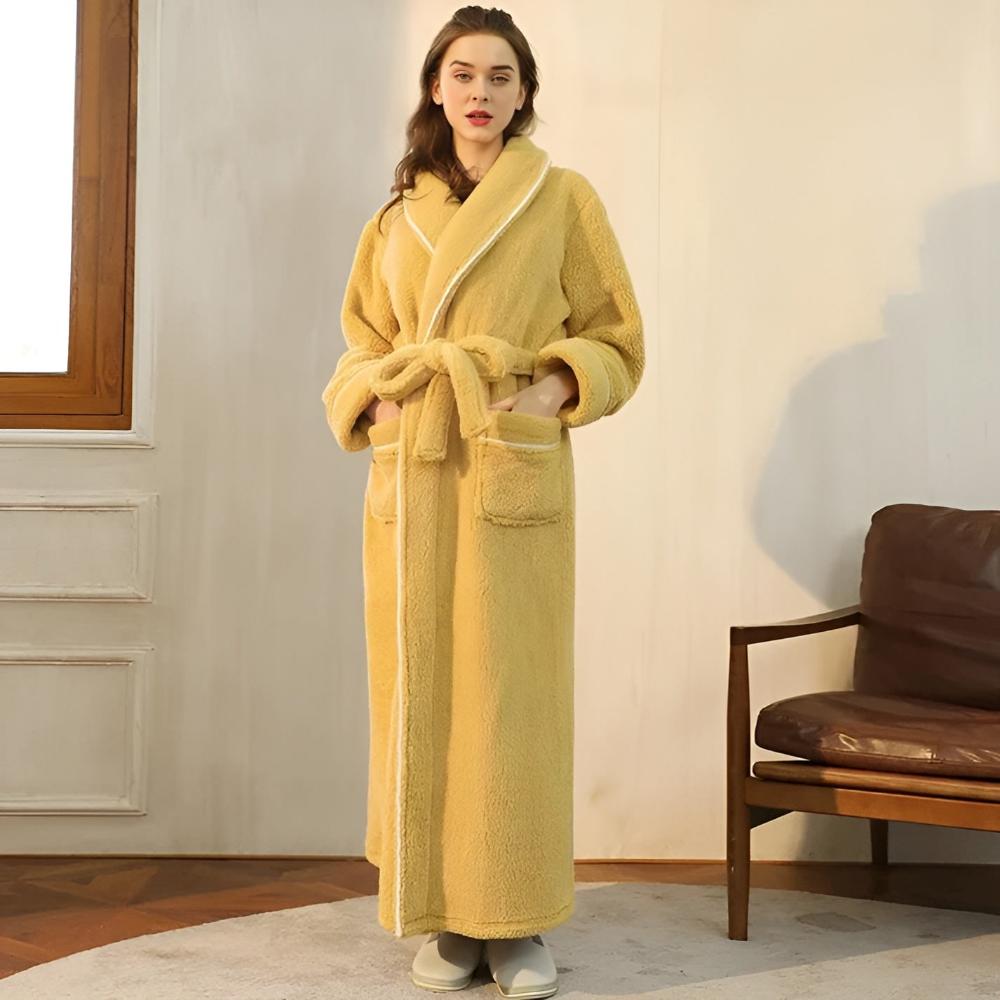 Sierra Sherpa Badjas - Koraalfleece, Luxe Comfort voor Dames en Heren 0