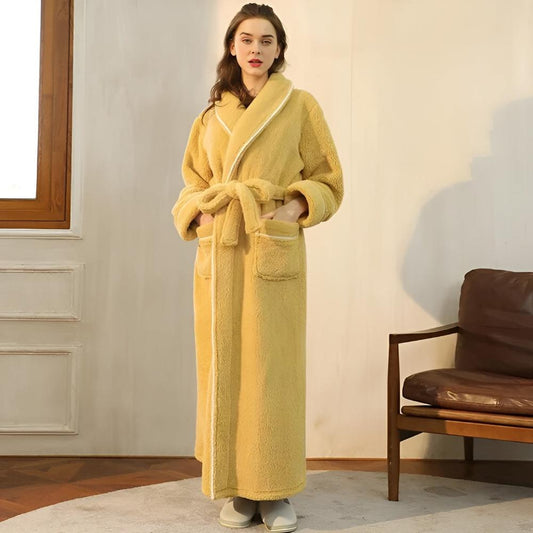 Sierra Sherpa Badjas - Koraalfleece, Luxe Comfort voor Dames en Heren 0