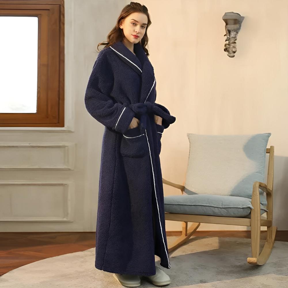 Sierra Sherpa Badjas - Koraalfleece, Luxe Comfort voor Dames en Heren 4