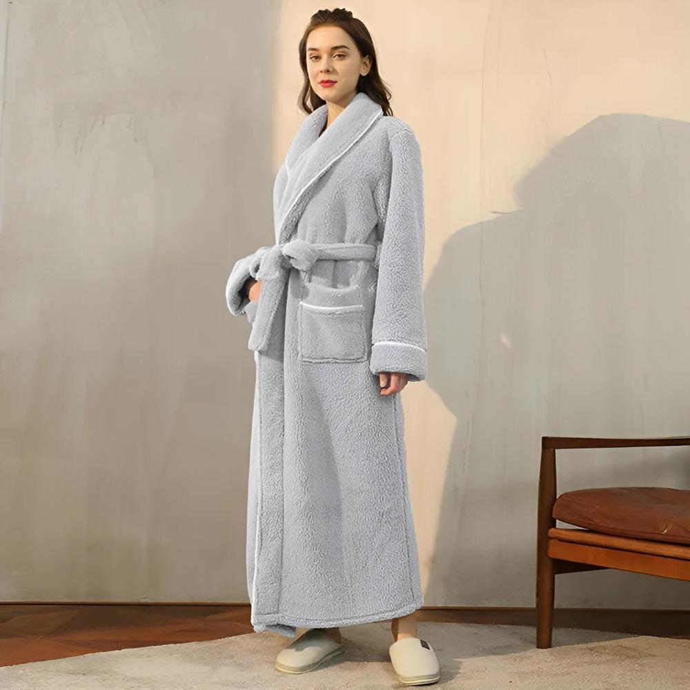 Sierra Sherpa Badjas - Koraalfleece, Luxe Comfort voor Dames en Heren 8