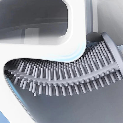Siliconen Toiletborstel - Hygiënisch, Flexibel, Roestvrij met Wandmontage en Borstelhouder 3