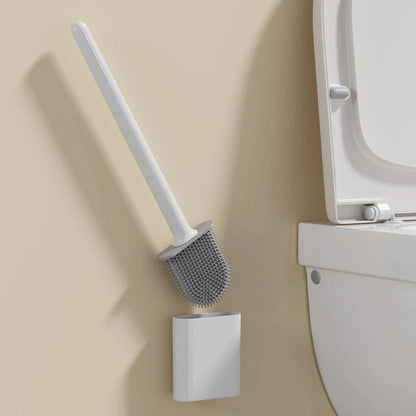 Siliconen Toiletborstel - Hygiënisch, Flexibel, Roestvrij met Wandmontage en Borstelhouder 7