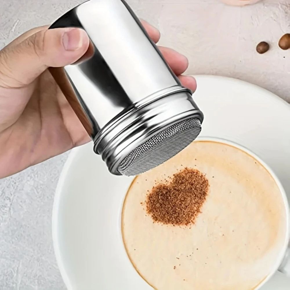 Dustella™ – Poederstrooier van Roestvrij Staal – Suiker Cacao Strooie