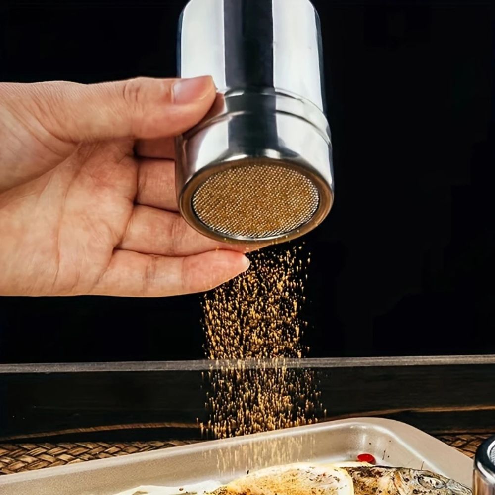 Dustella™ – Poederstrooier van Roestvrij Staal – Suiker Cacao Strooie