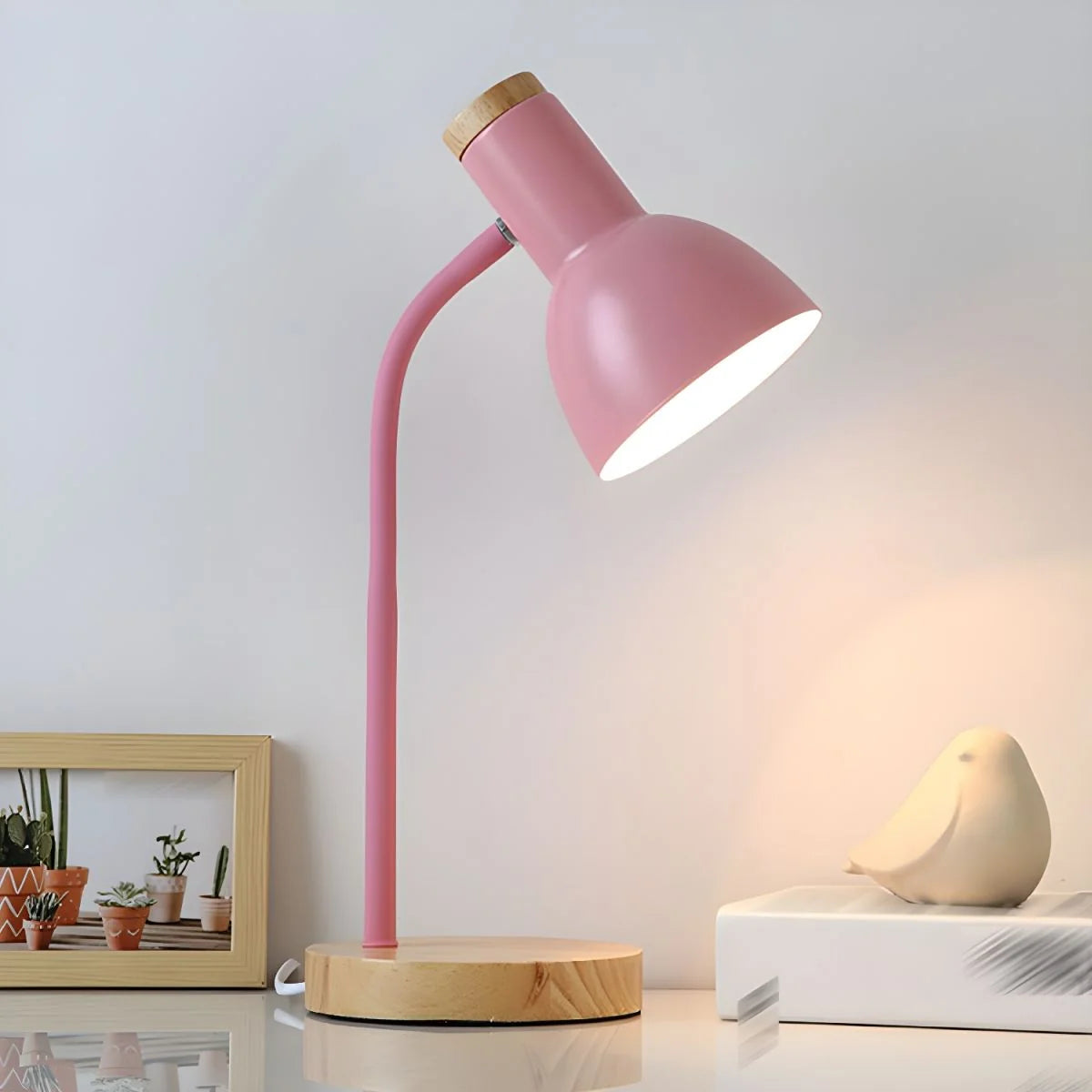 Sirius Tafellamp Zwart - Houten Voet, Verstelbare Kap Scandinavisch Design 3