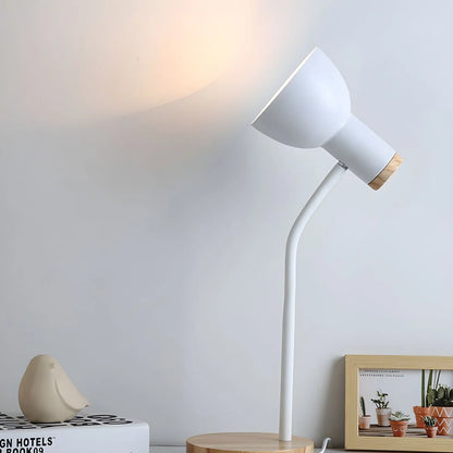 Sirius Tafellamp Zwart - Houten Voet, Verstelbare Kap Scandinavisch Design 4