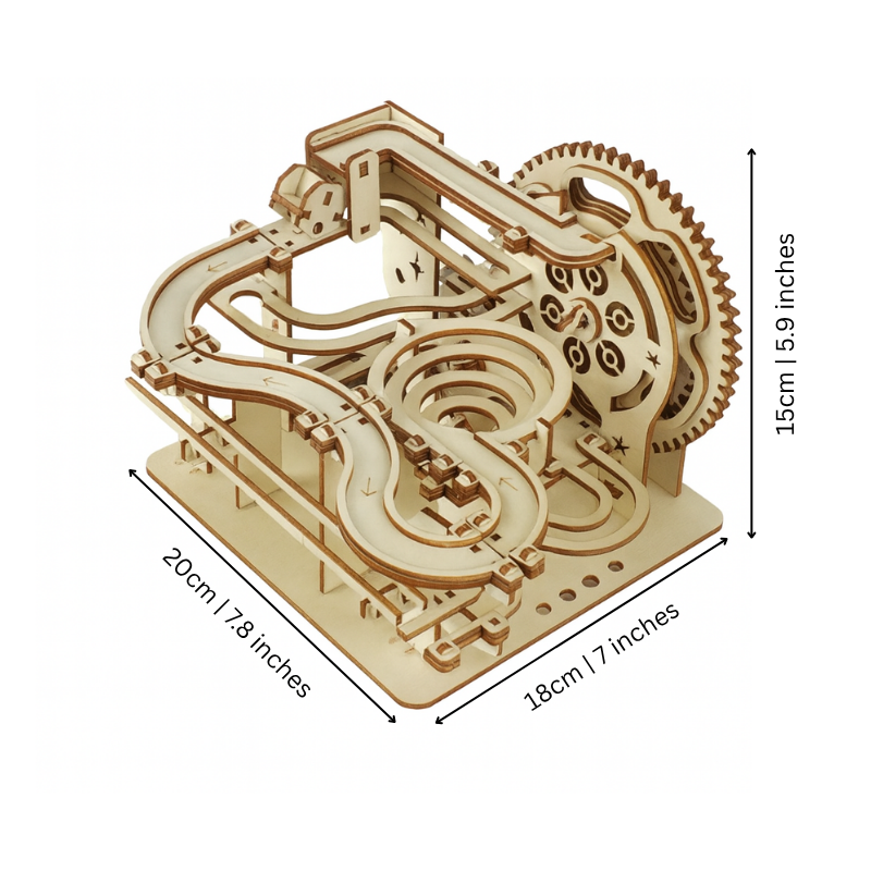 TimberFlow™ – Houten 3D Knikkerbaan Bouwset – Creatief Constructiespeelgoed